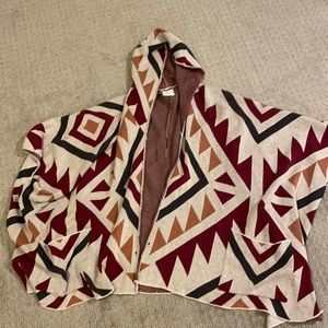 Chunky printed poncho Billabong